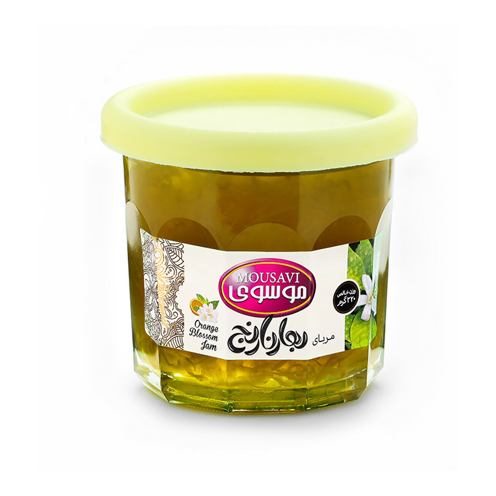 موسوی_ مربای بهارنارنج 320گرم شیشه ای 12*1