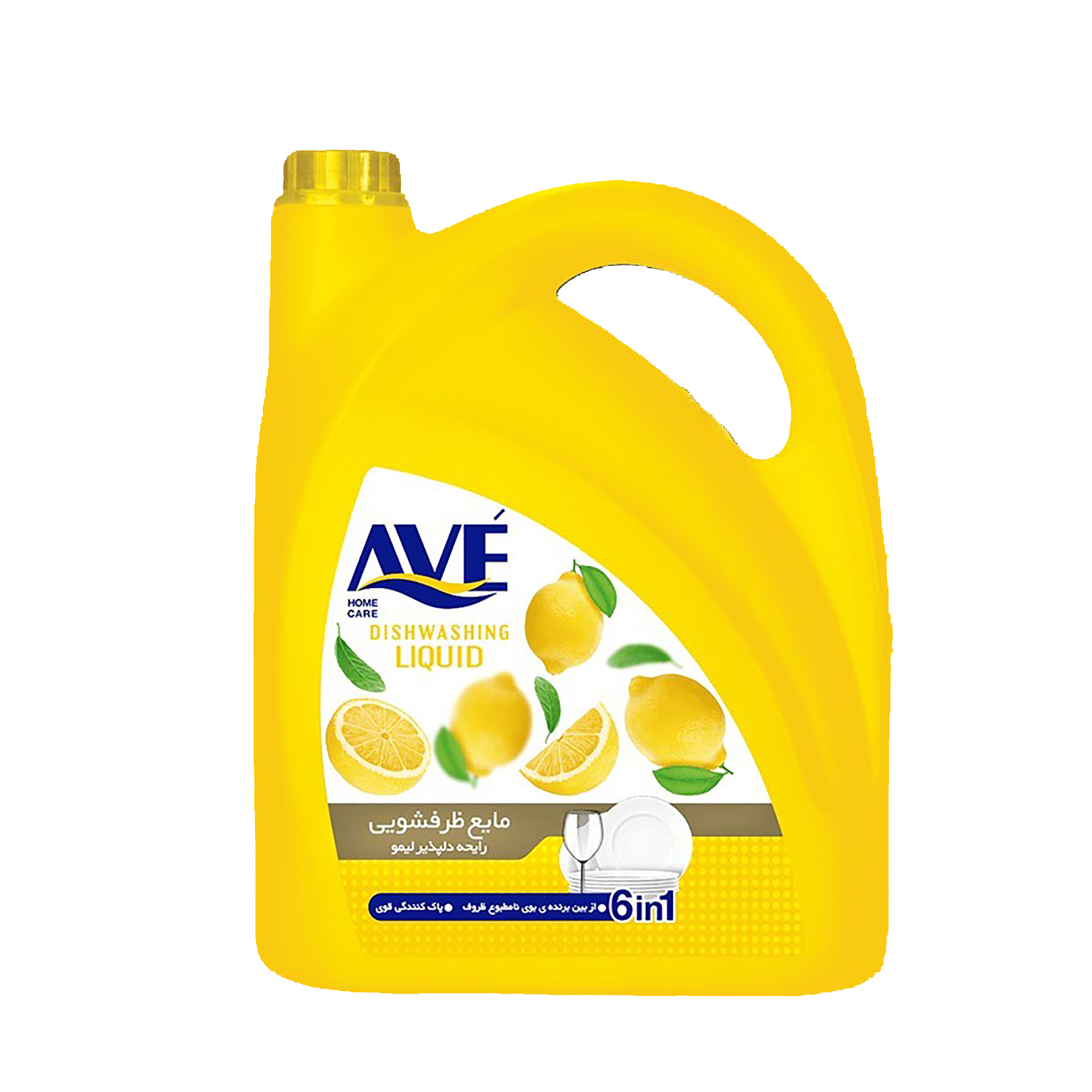 ave-مايع ظرفشويي 6*1با رايحه ليمو 3750گرم 4*1