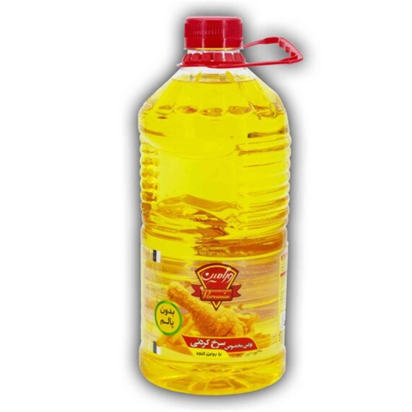ورامين-روغن مايع سرخ کردني پت شفاف بدون پالم 1350 گرم 9*1