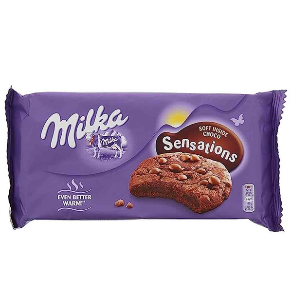 ميلکا کوکي شکلاتي 156 گرم 22*1 sensations